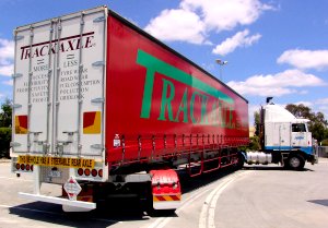 An image of a prime mover and semi-trailer