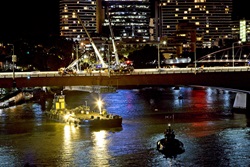 Captain Cook bridge night works