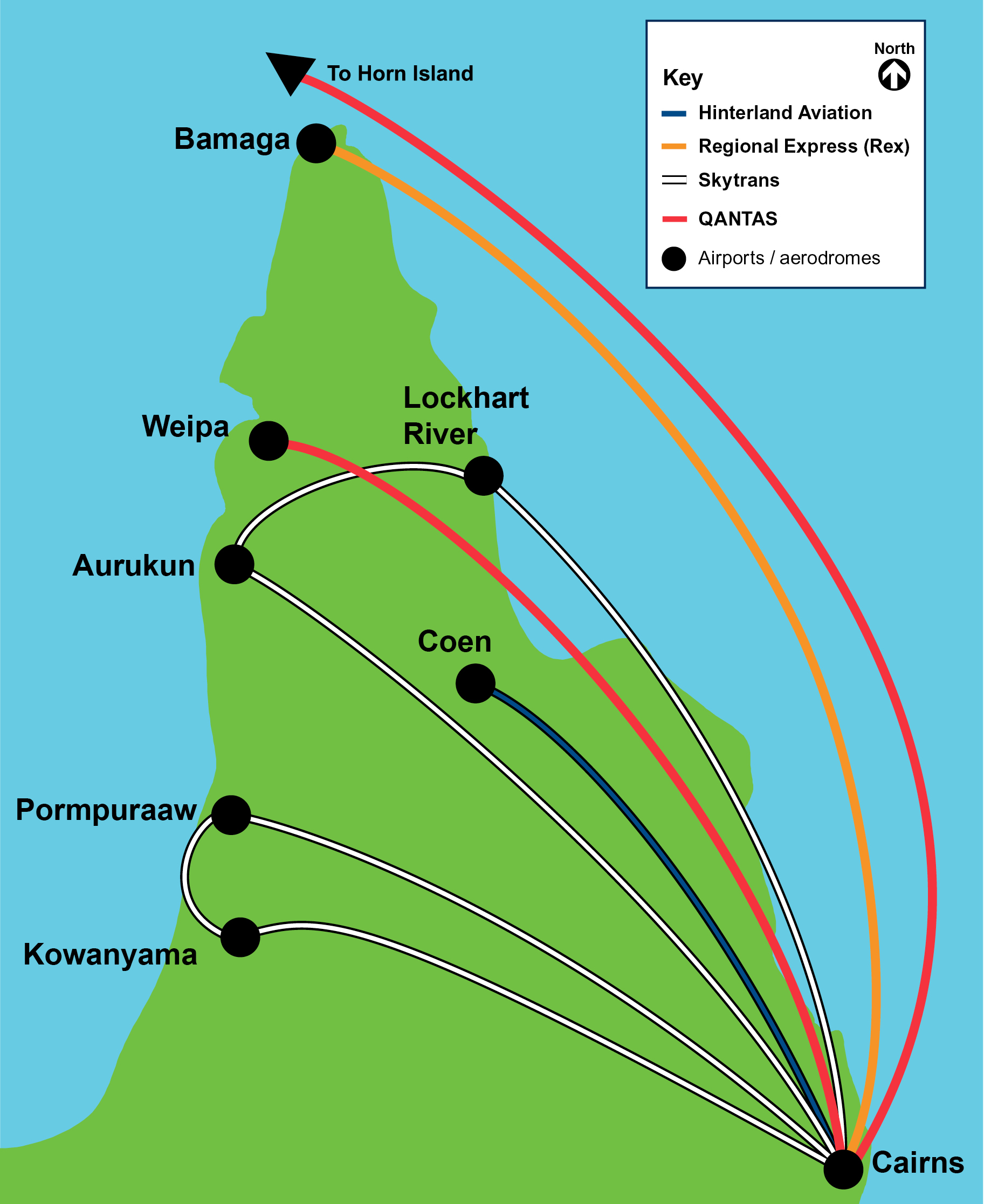 Cape York air services provider map
