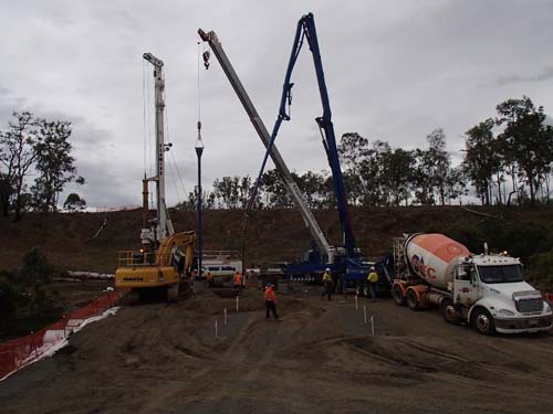 drilling for pile installation