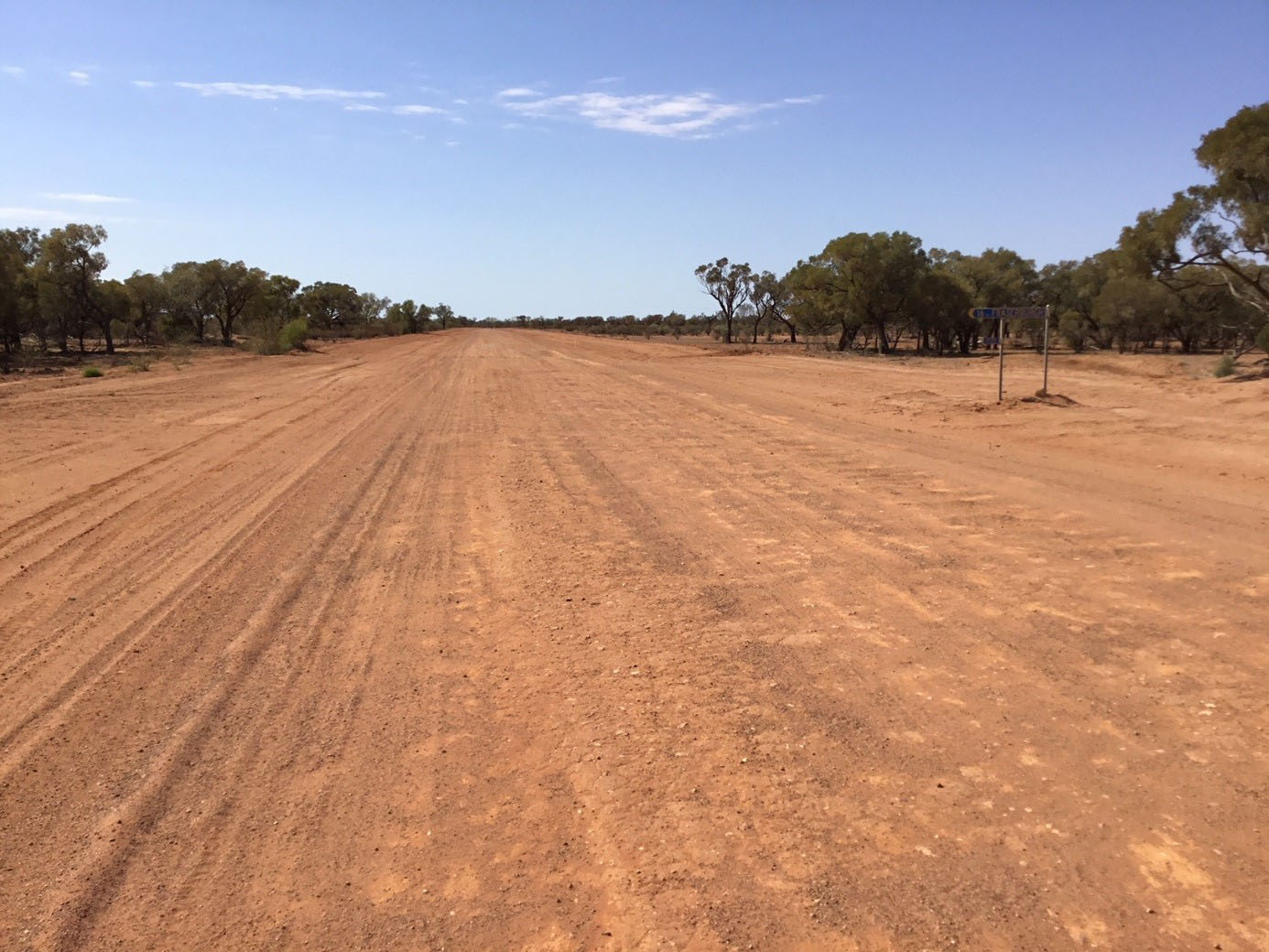 Jundah-Quilpie Road prior to start of pave and seal works in 2018.