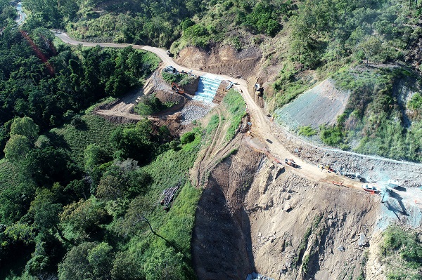 Aerial imagery of the reconstruction sites taken in May 2018