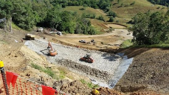 Site 8 down slope-works on the key trench and preparation for the block retaining wall continue