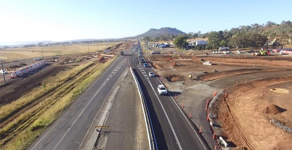 Construction in progress: looking East across the construction site near Zimm’s corner, June 2017.