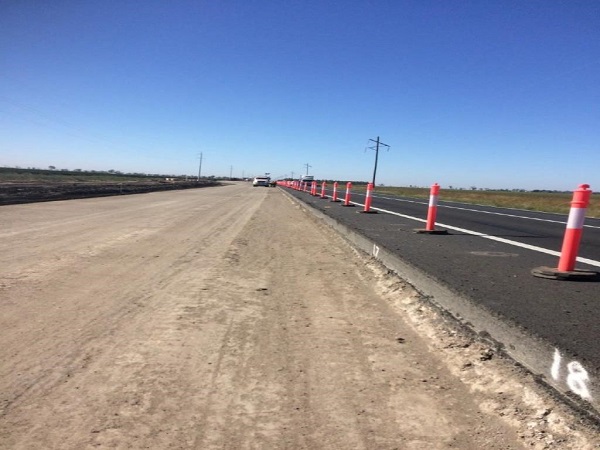 Progress on the new overtaking lane, April 2017.