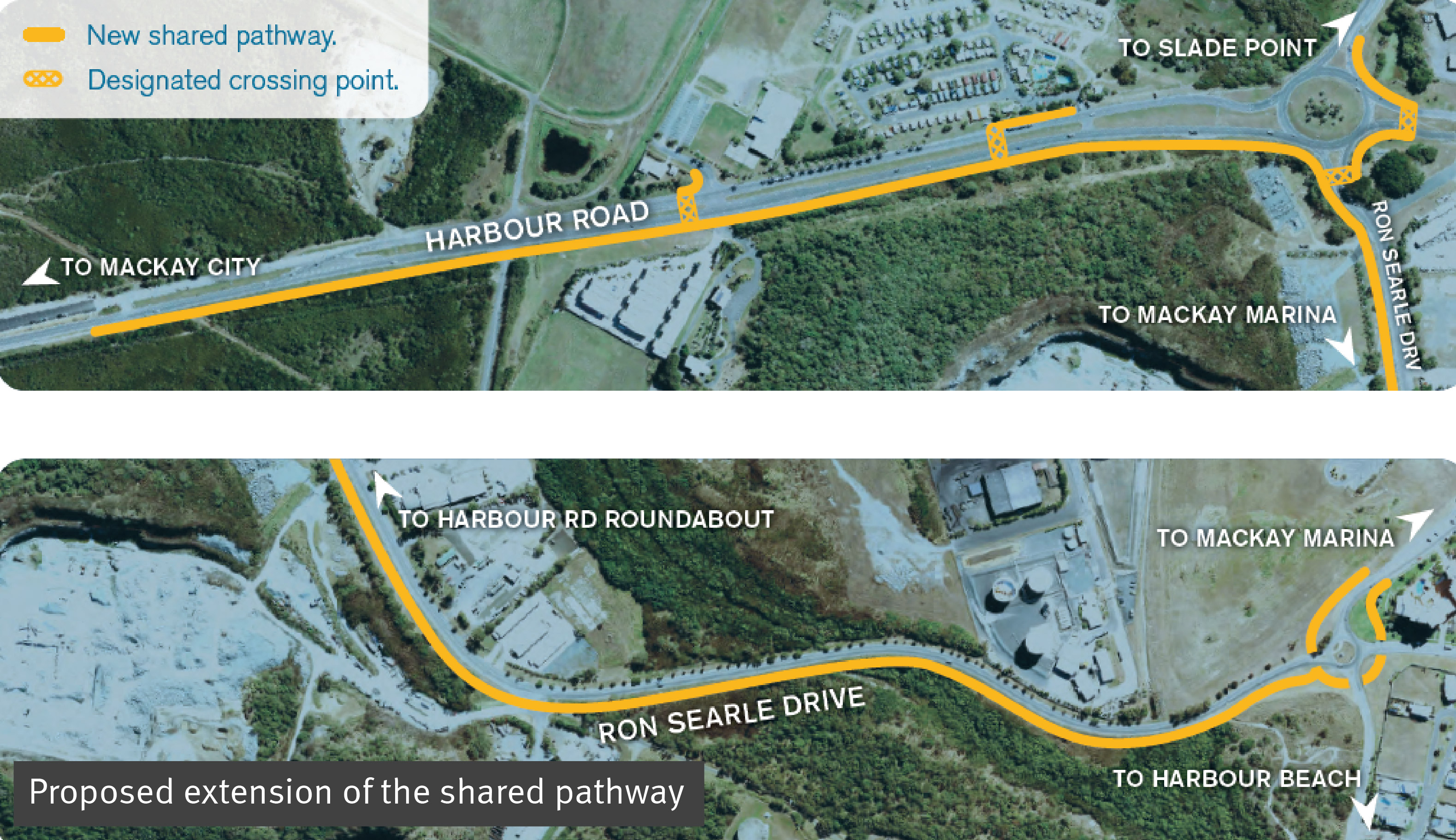 Proposed extension of the shared pathway on the Vines Creek Bridge