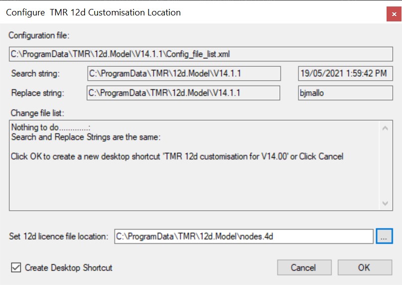 TMR 12d customisation replace strings prompt