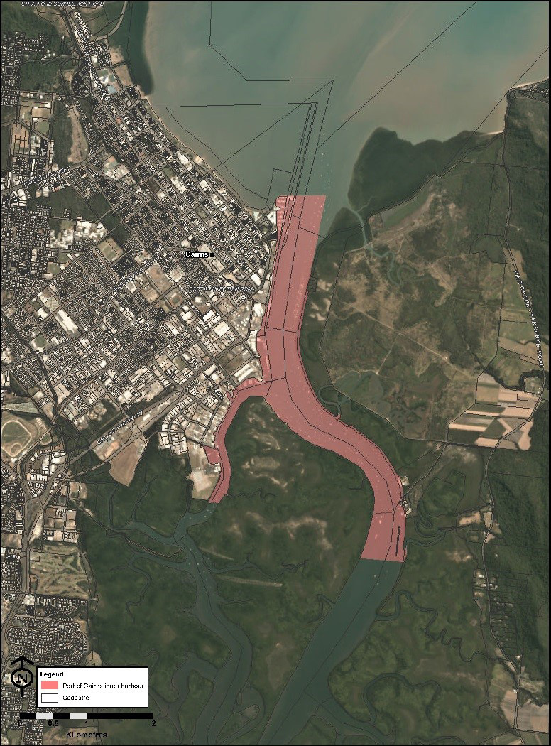 Map of Cairns inner harbour