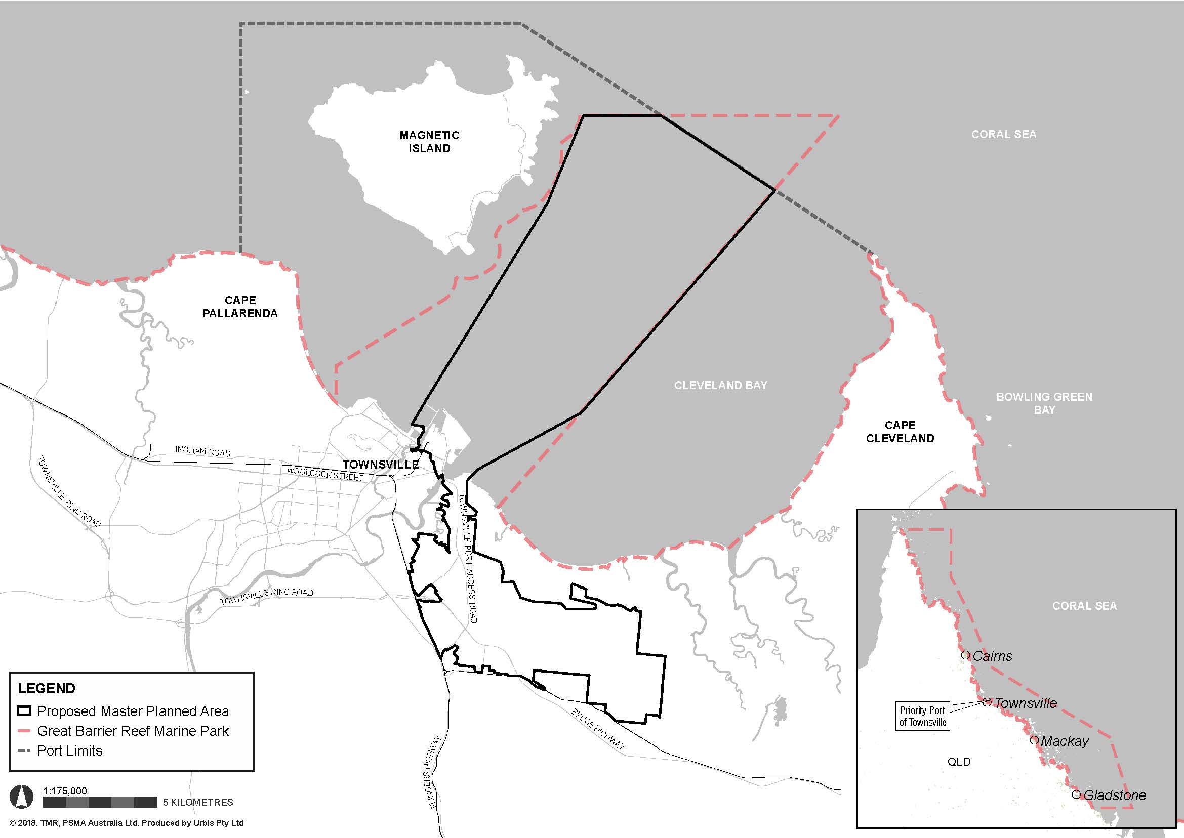 Townsville master planned area boundary