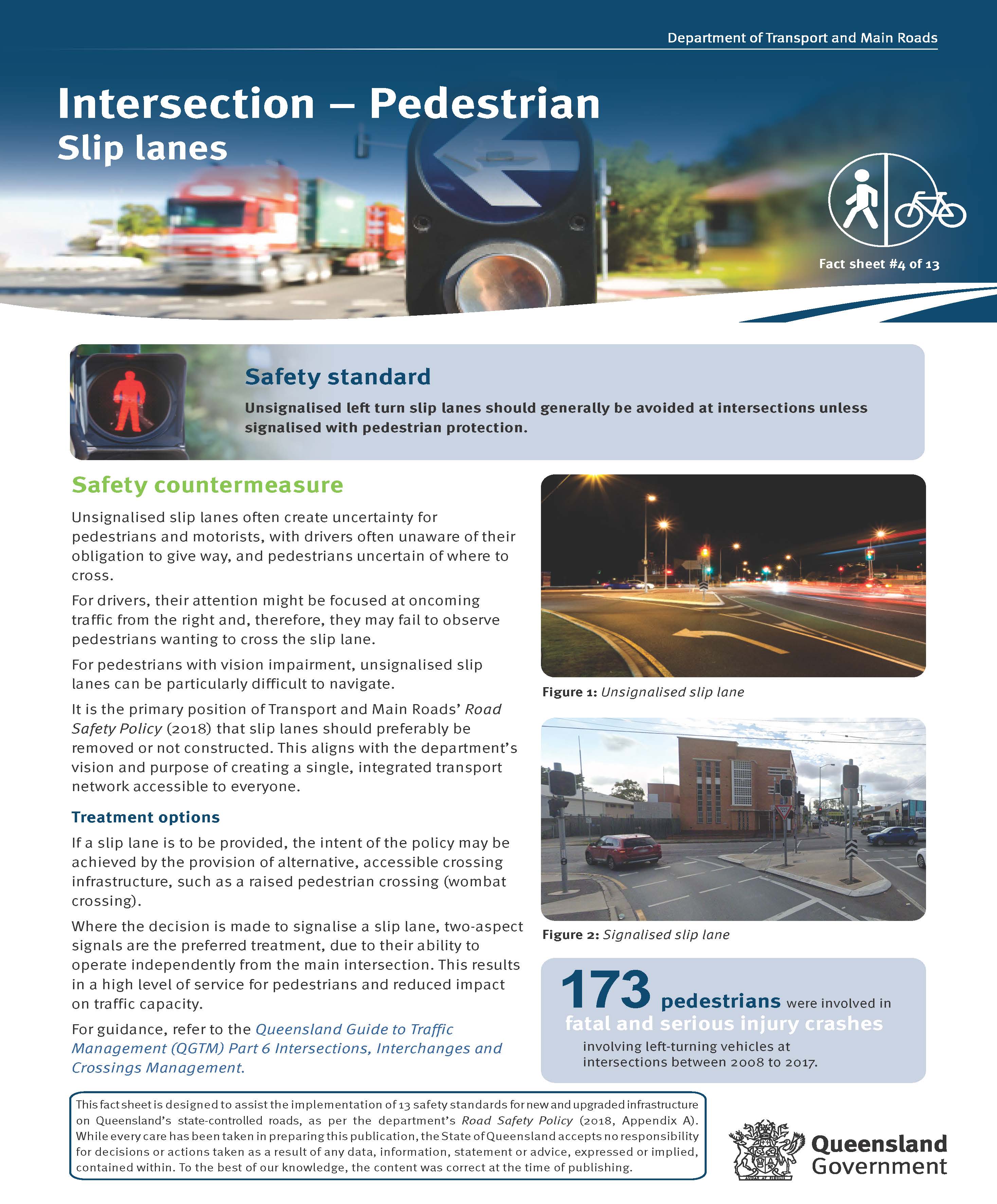 RSP Fact Sheet_04_Intersection - Pedestrian - Slip Lanes