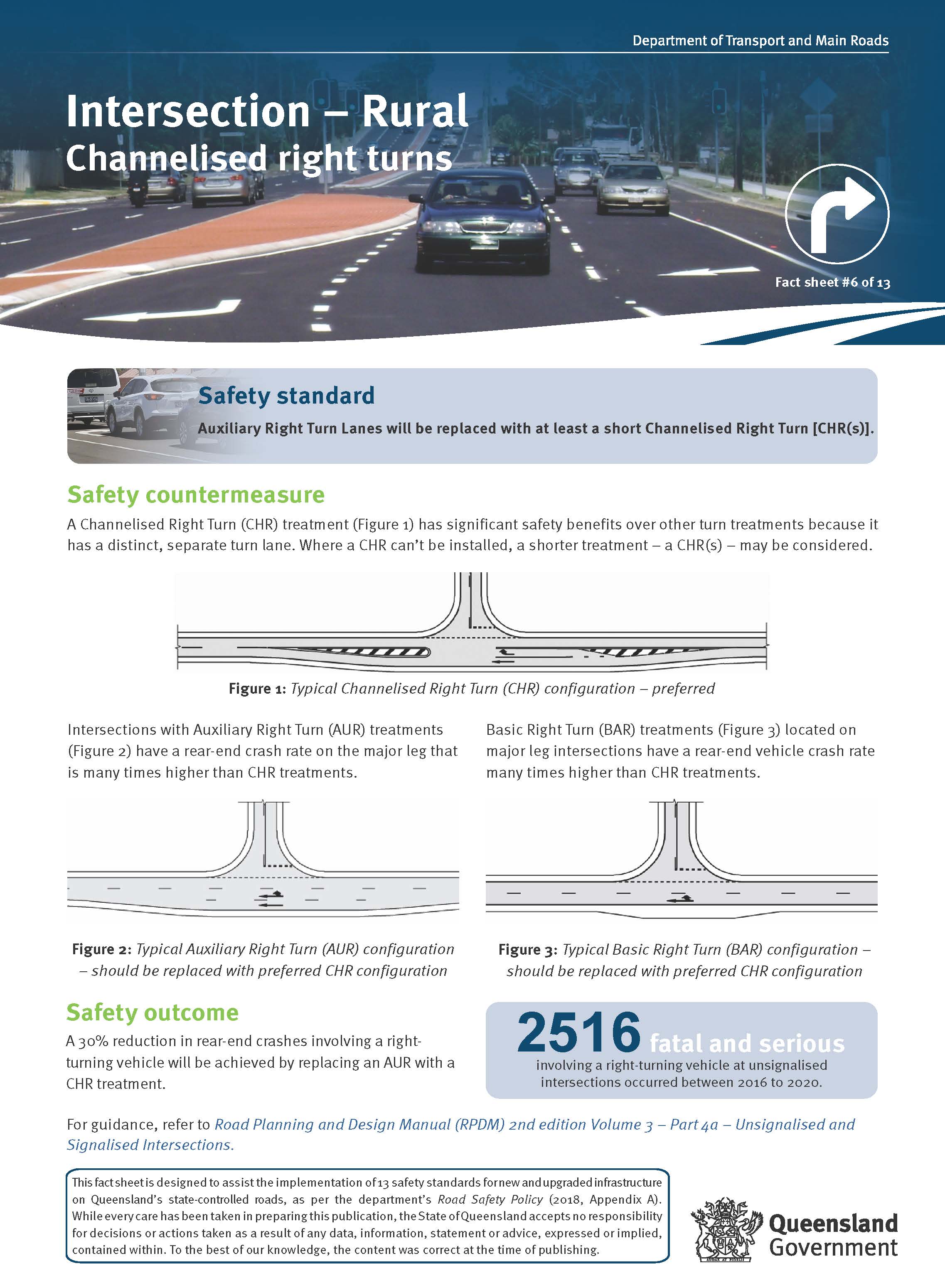 RSP Fact Sheet_06_Intersection - Rural - Channelised Right Turns