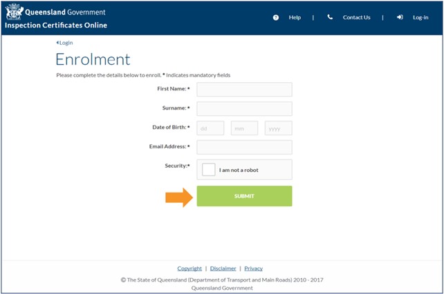 Enrolling (Department of Transport and Main Roads)
