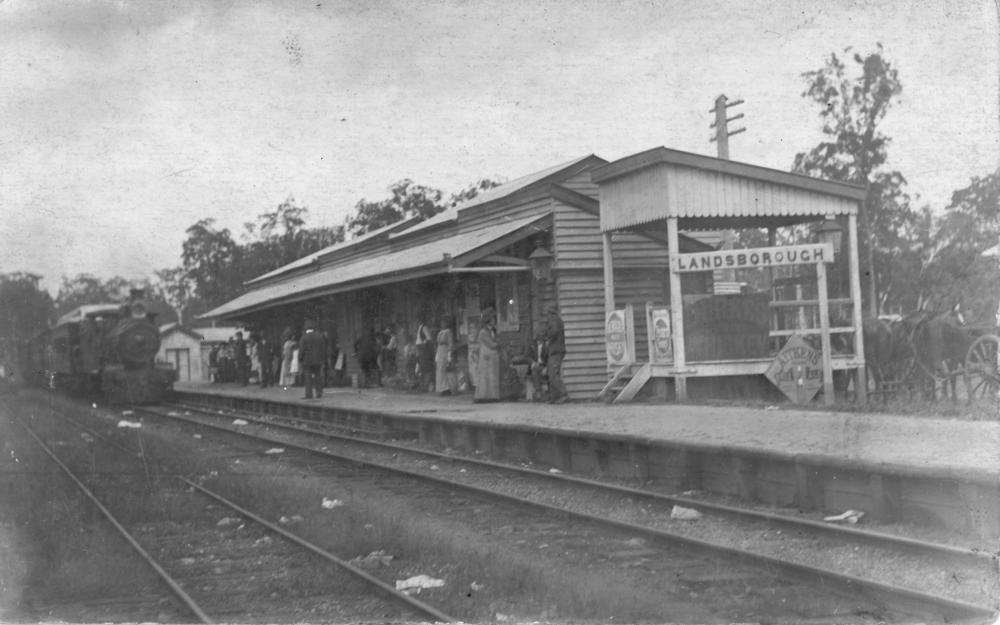 Beerburrum Road overbridge looking back toward Beerburrum station in 1965