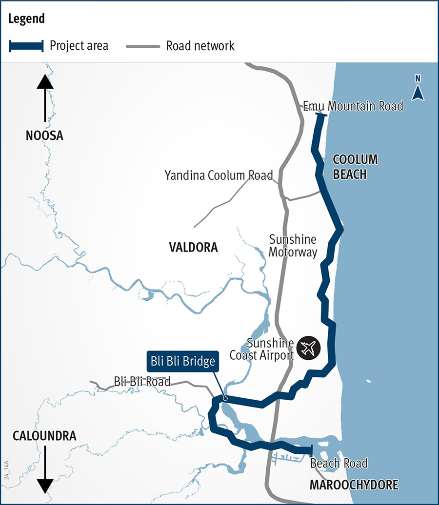 Maroochydore–Noosa Road Route Strategy and Link Plan strategy map