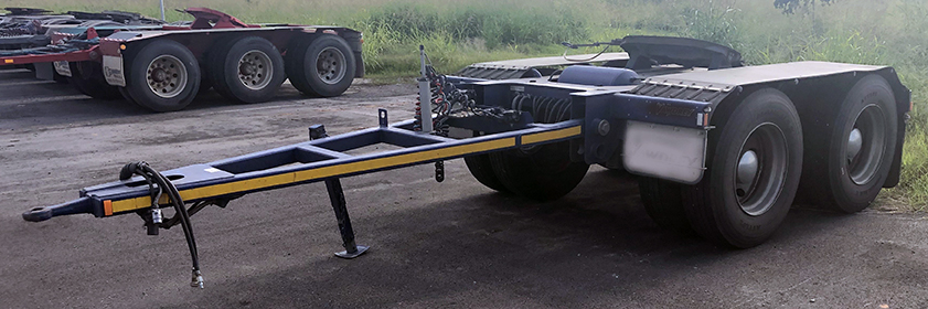 Image showing the side view of a converter dolly trailer