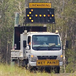 Linemarking truck