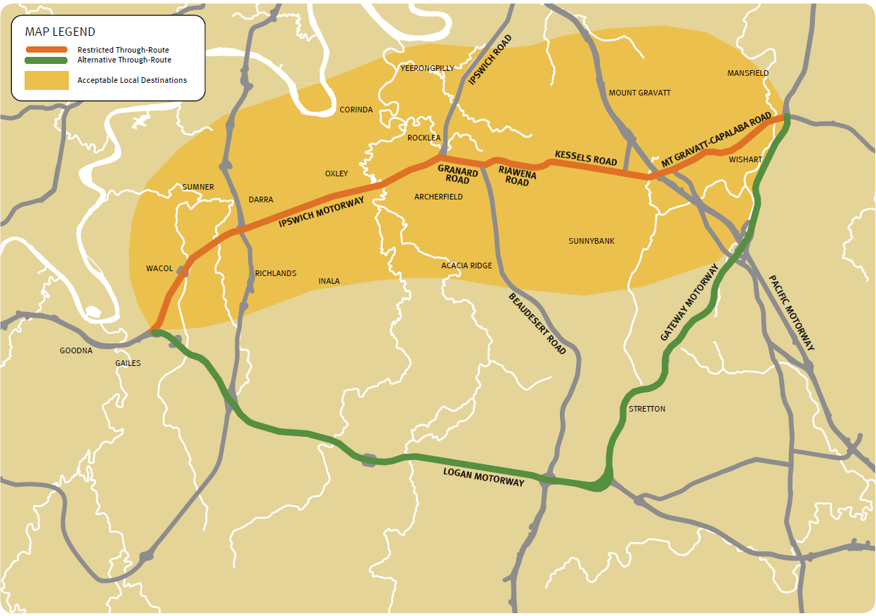 Brisbane Urban Corridor map