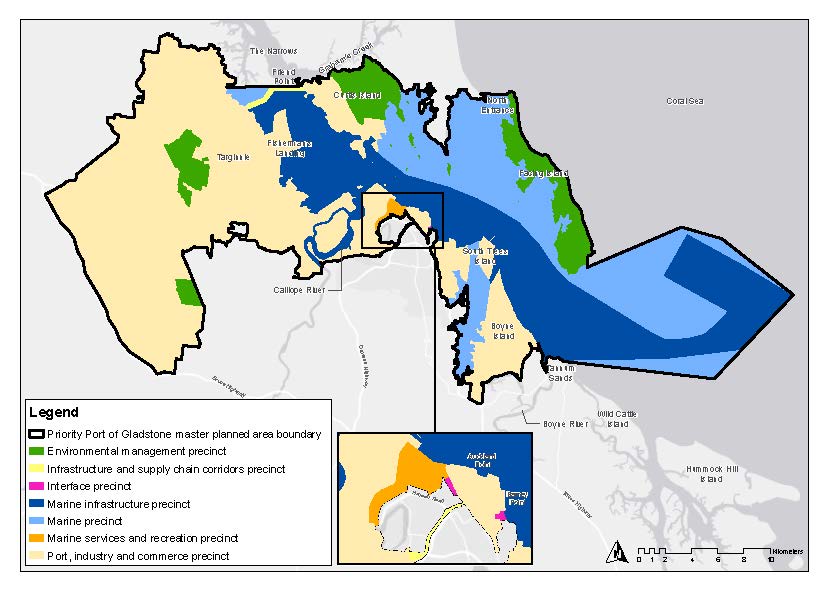 Priority Port of Gladstone map