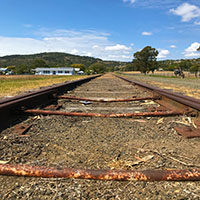 Old rail tracks