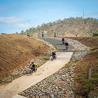 Downhill section of trail