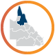 Far North region highlighted in a map of Queensland