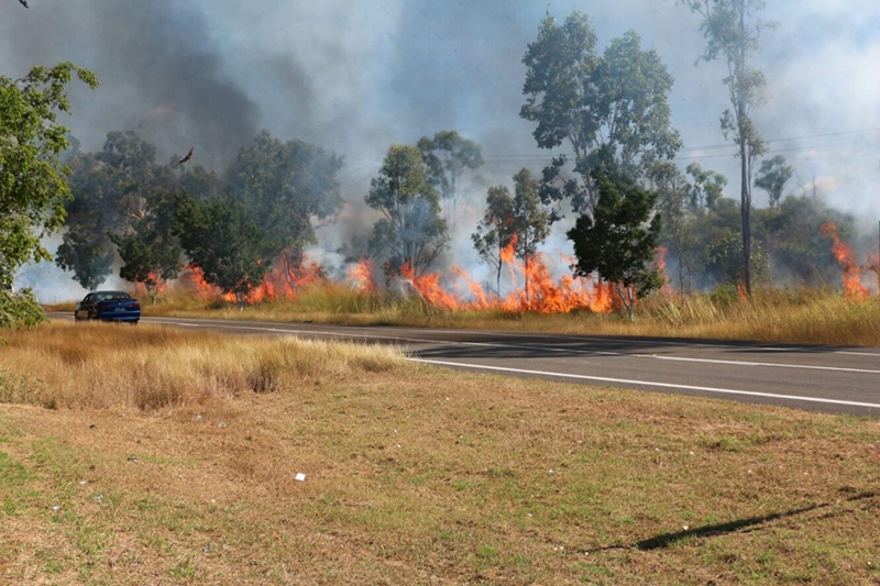 Roadside bushfire Northern Queensland 2016