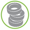 Sustainable Road crumb rubber icon