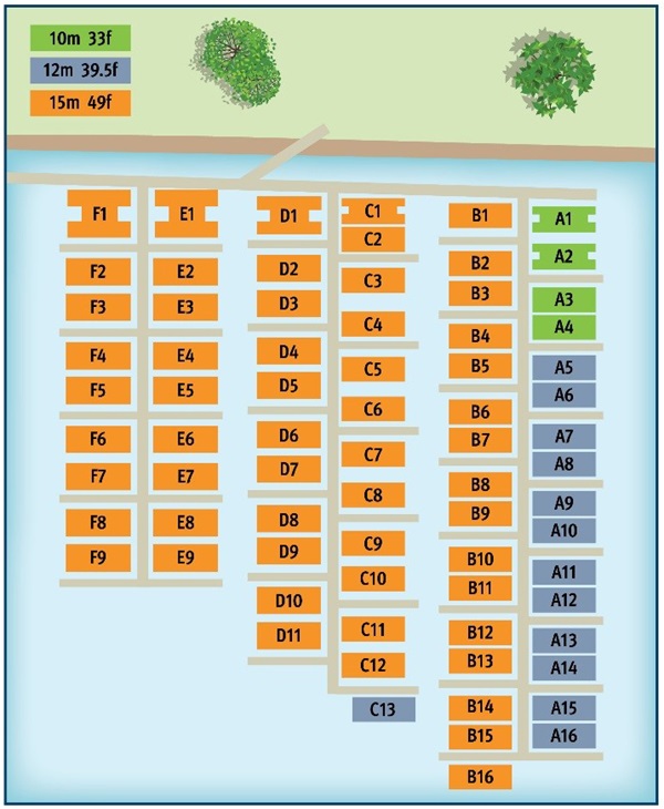 Redcliffe Marina: layout plan
