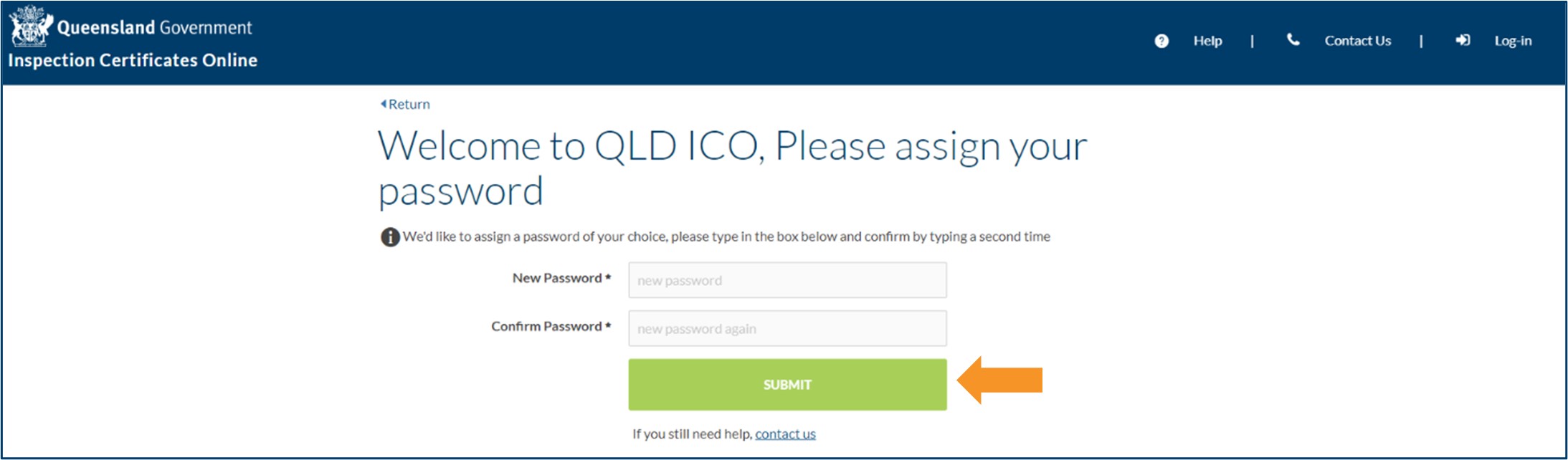 Password reset (Department of Transport and Main Roads)