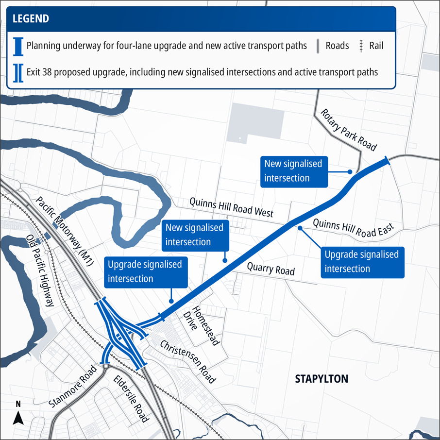 Project Mapper Jacobs Stapylton Jacobs Well Road Upgrade | Department of Transport and Main Roads