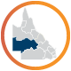 Central West region highlighted in a map of Queensland