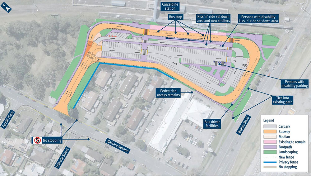 This is an image showing a concept design for the upgrade of the existing Carseldine park ‘n’ ride facility, Beams Road, Carseldine as at July 2022