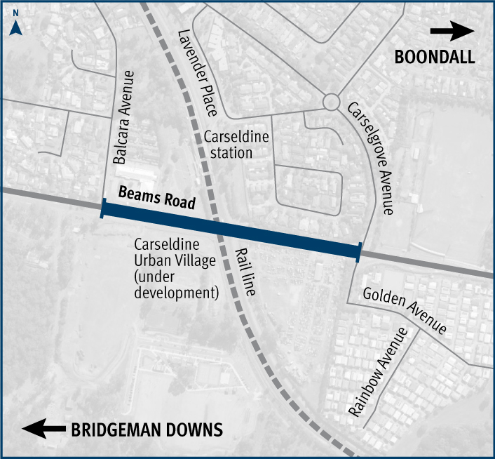 Beams Road at Carseldine overview map