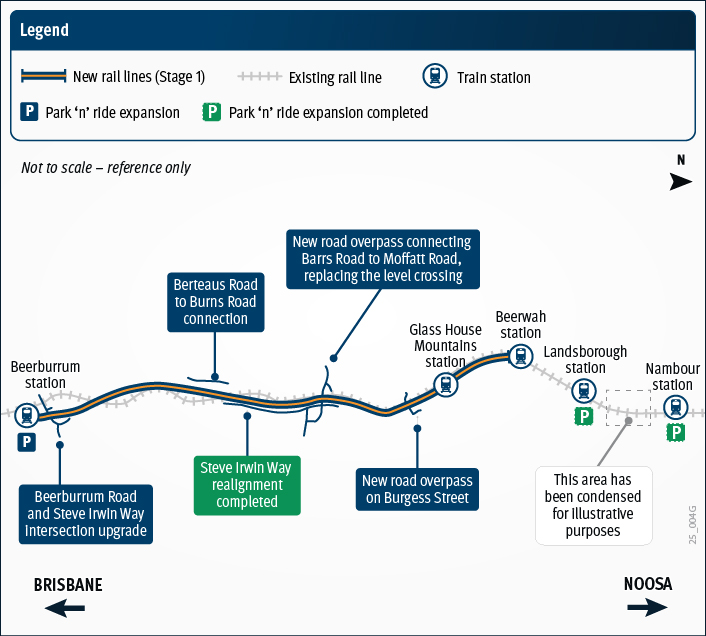 Beerburrum to Nambour project map