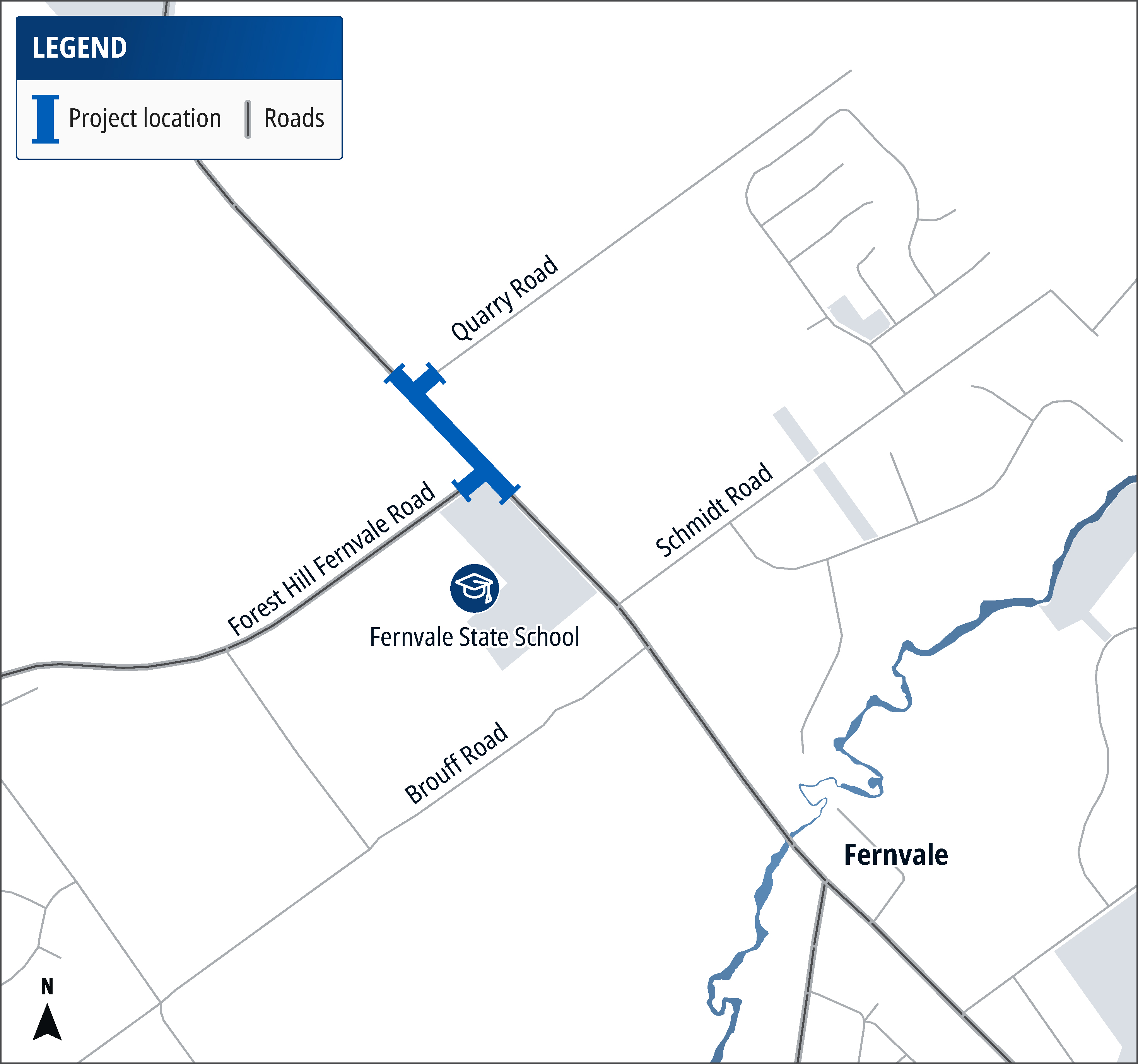 Forest Hill–Fernvale Road intersection, Fernvale project map.