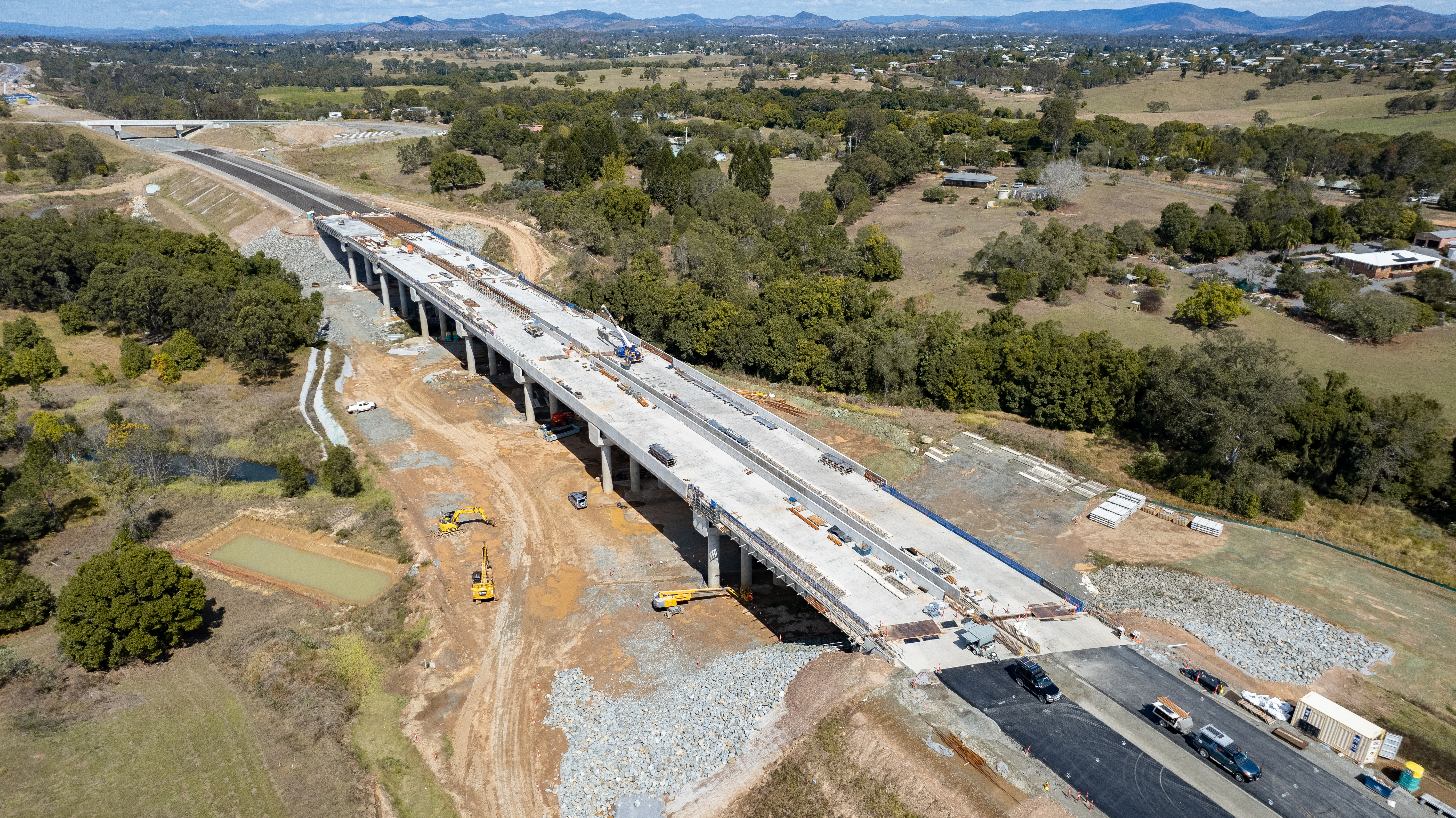 Deep Creek bridges looking south west