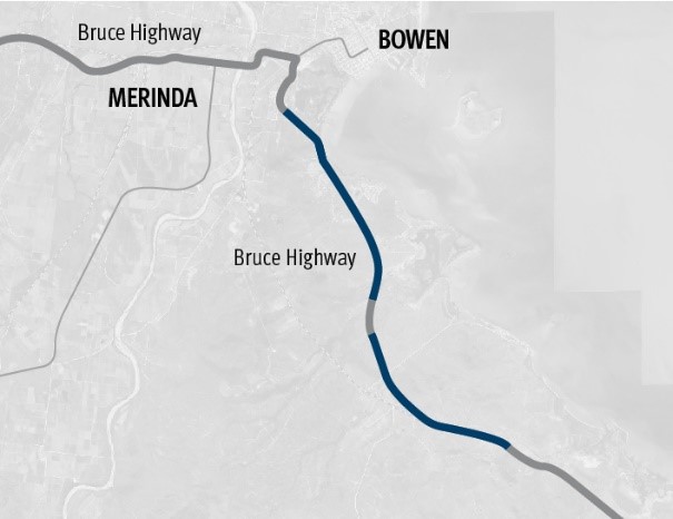 Proserpine – Bowen (Emu Creek to Drays Road) map