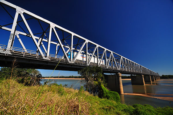 The Burdekin River Bridge view from the south-east River bank