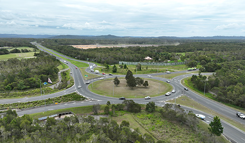 Caloundra Road, Kawana Way Link Road and Bells Creek Arterial Road intersection