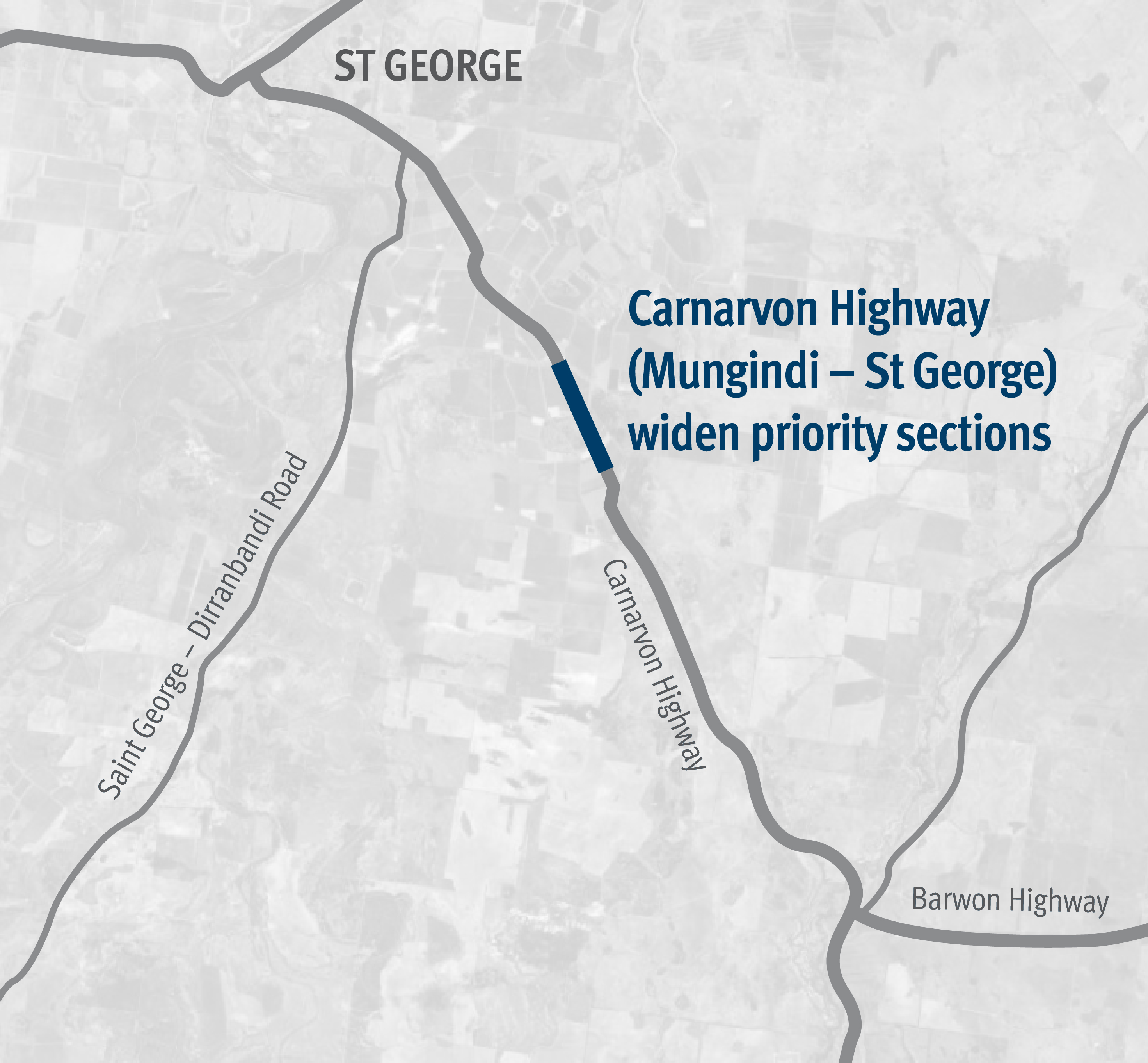 Carnarvon Highway Mungindi St George project map