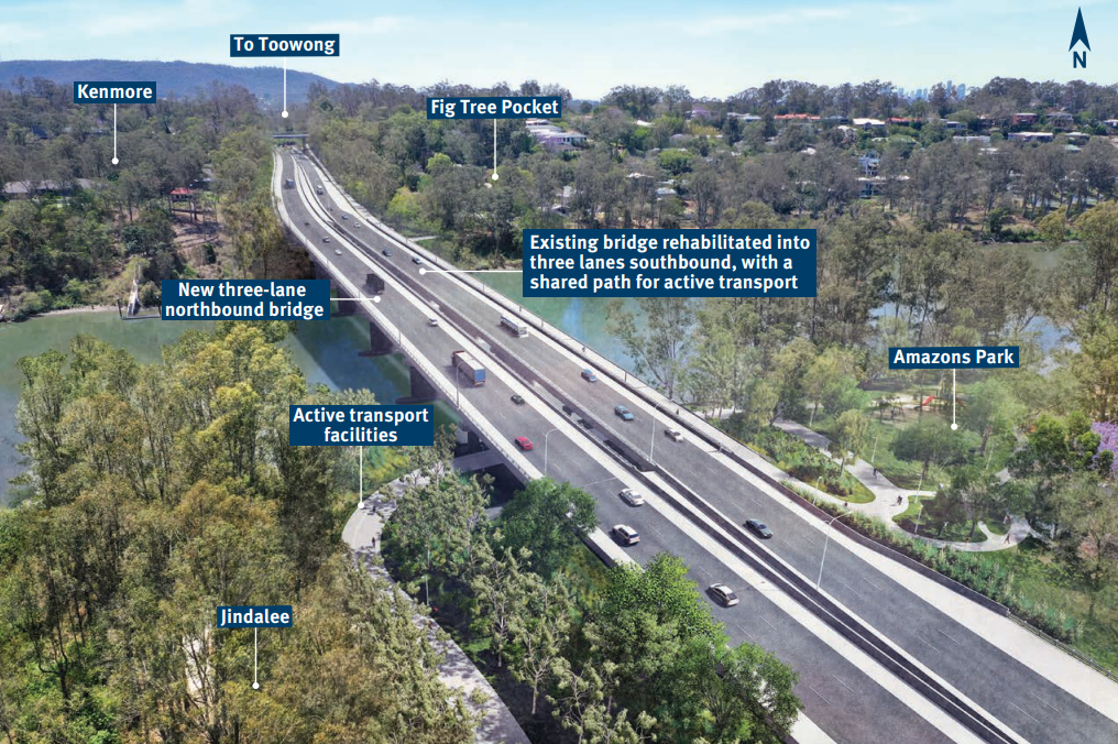 Centenary Bridge Jindalee artist impression Sept 2020