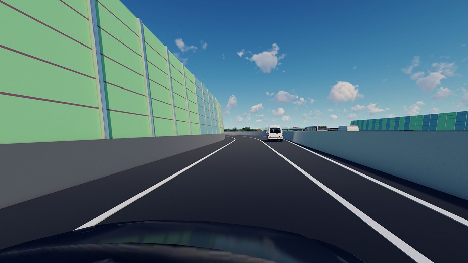 Impression - roadside noise barriers