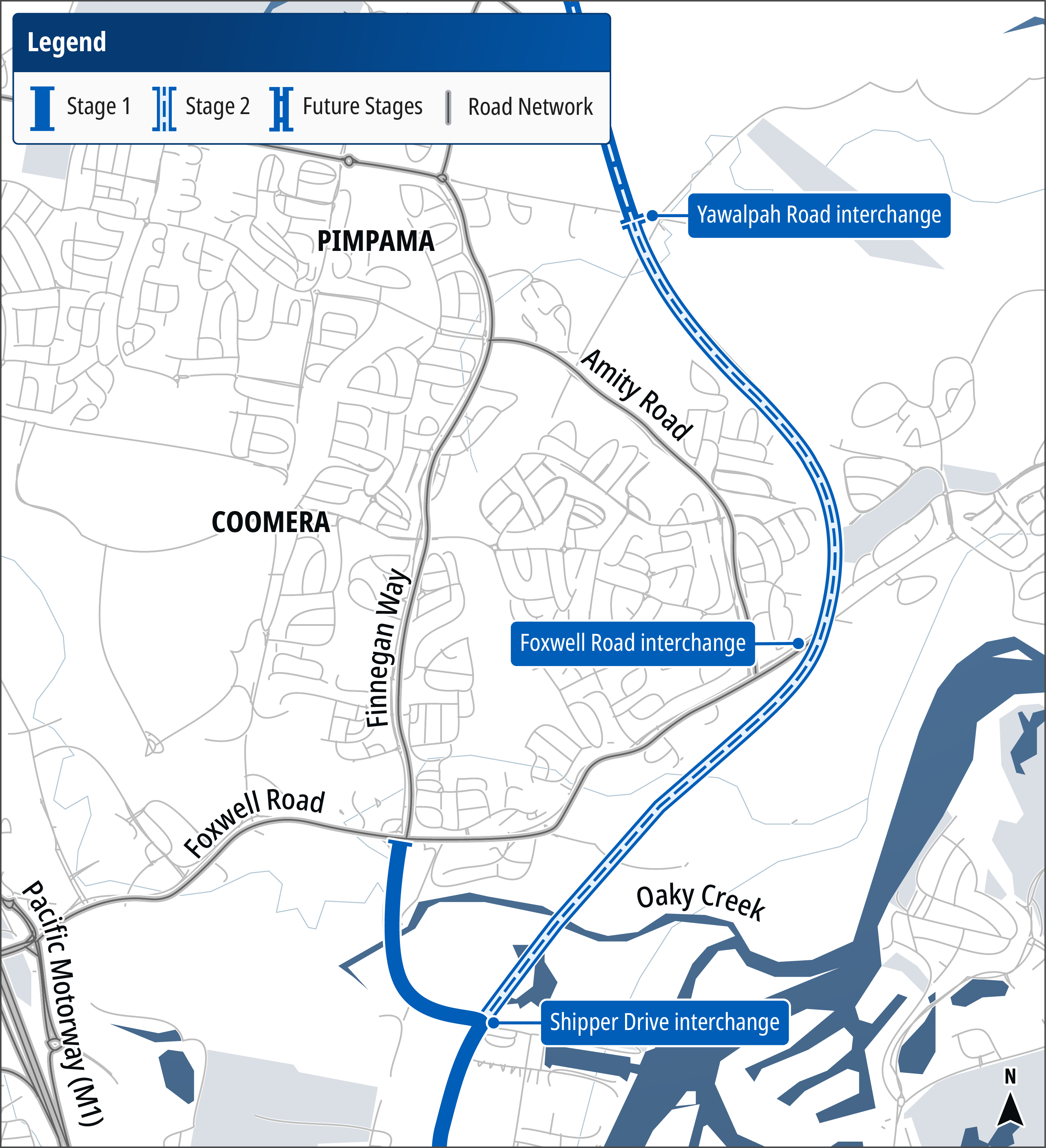 Coomera Connector Stage 2 project map