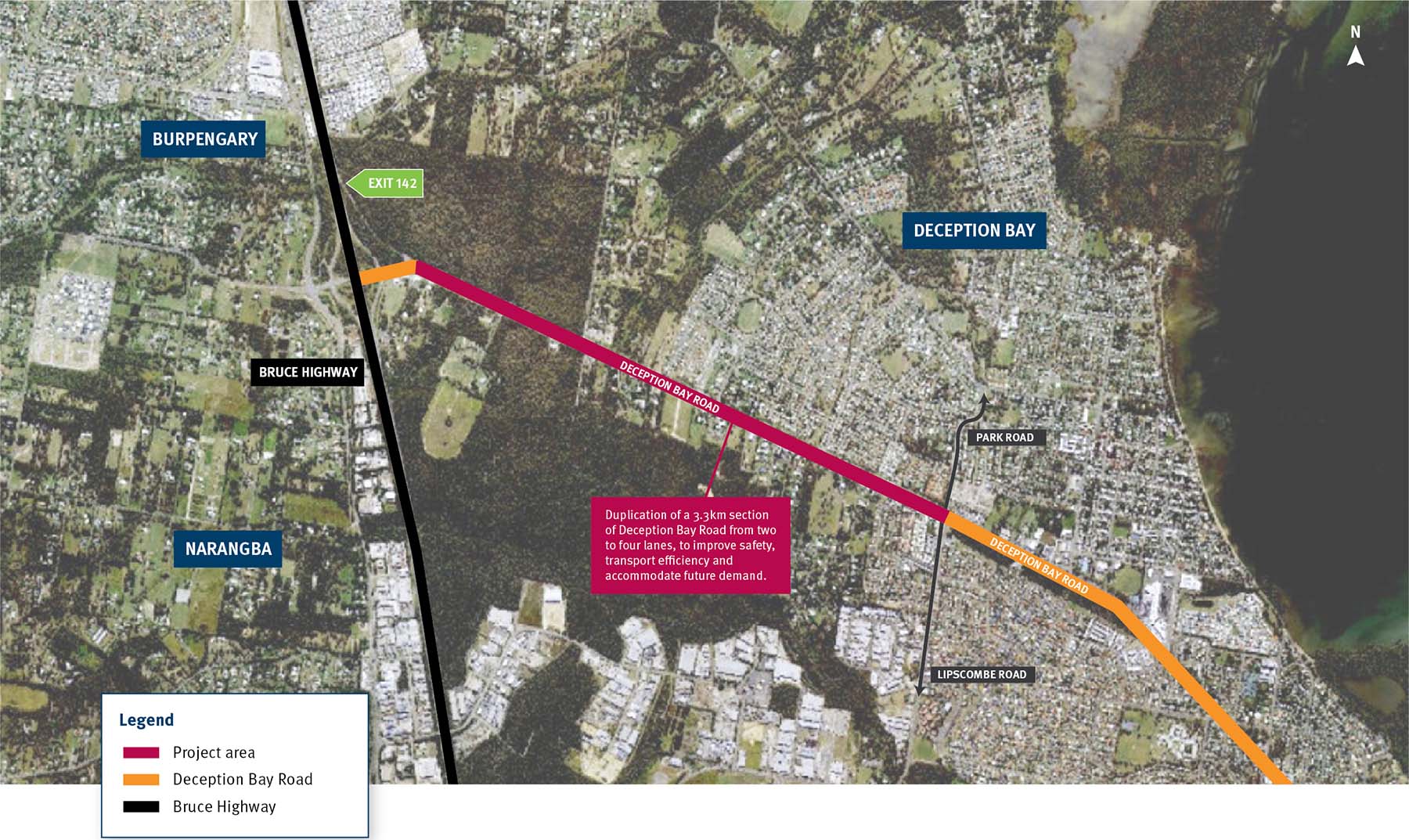 Deception Bay Road, Bruce Highway to Park Road, duplication planning Department of Transport