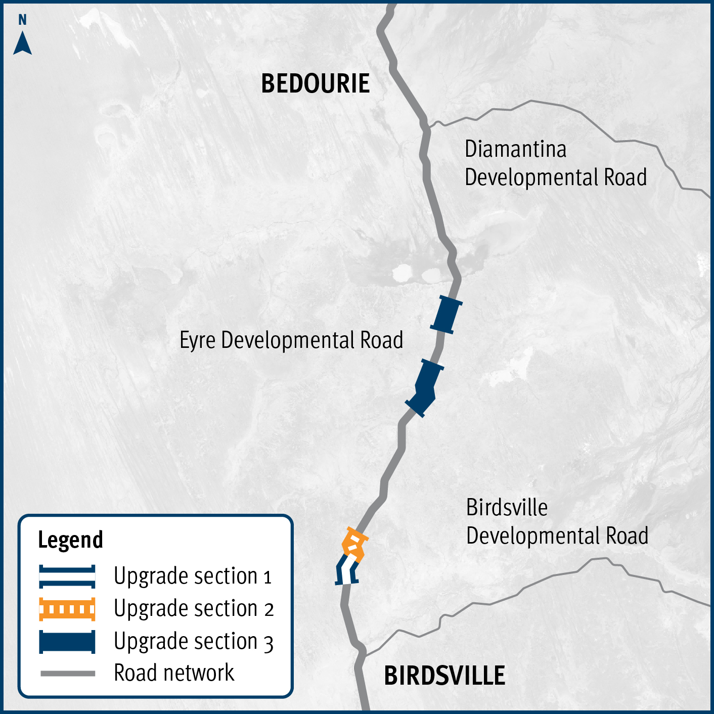 Eyre Developmental Road (Bedourie Birdsville), pave and seal Department of Transport and Eyre Developmental Road (Bedourie Birdsville), pave and seal Department of Transport and