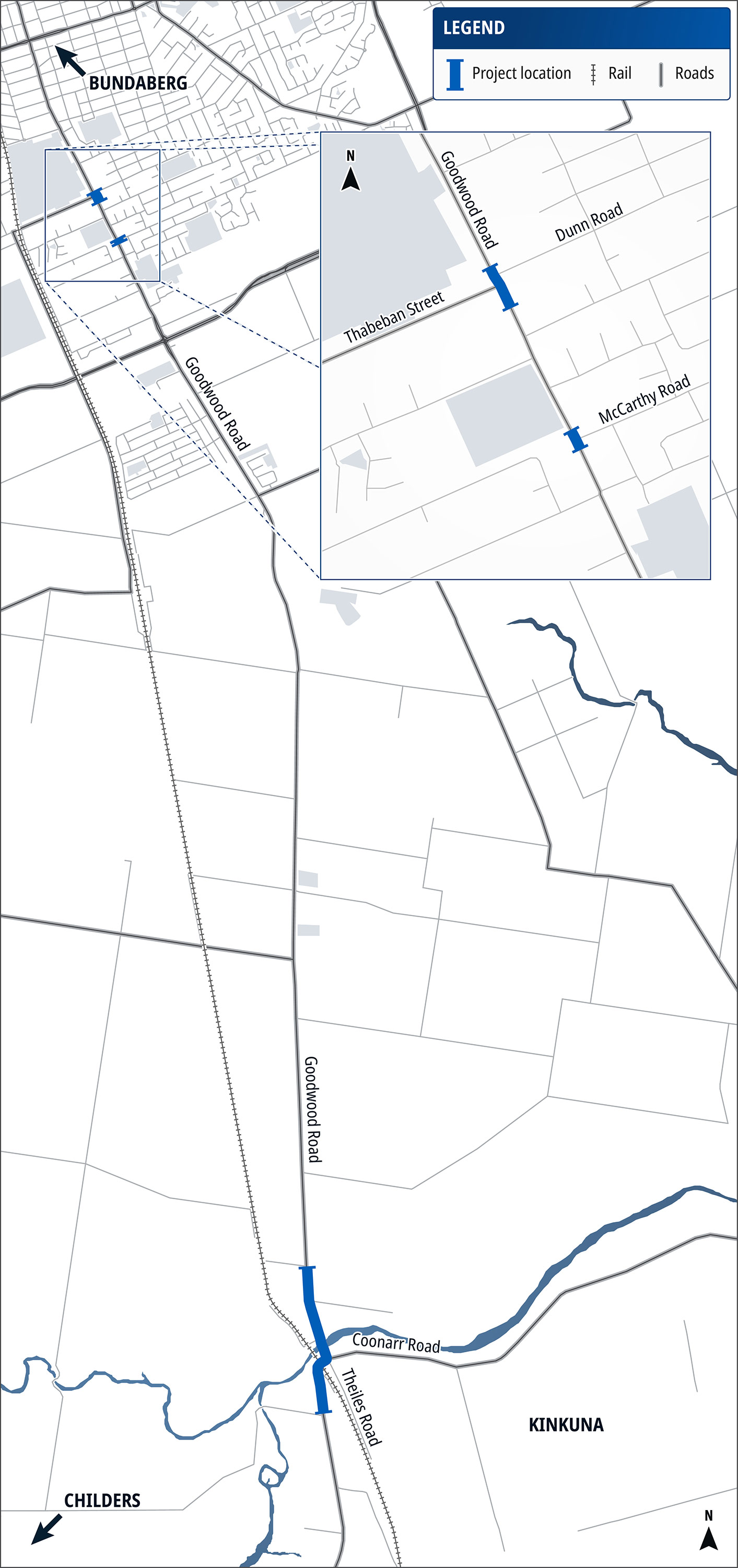 The map shows the project location for Goodwood Road Targeted road safety improvements