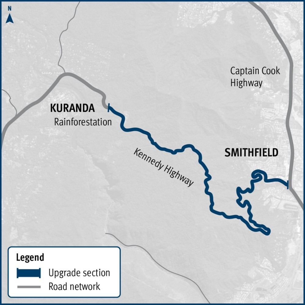 Kuranda Range ITS project map