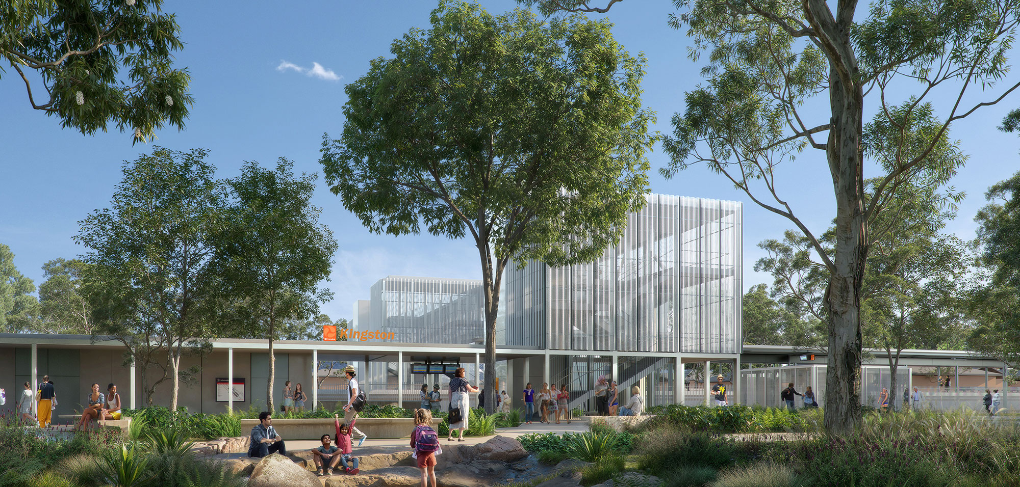 Artist impression of Kingston Train Station following redevelopment