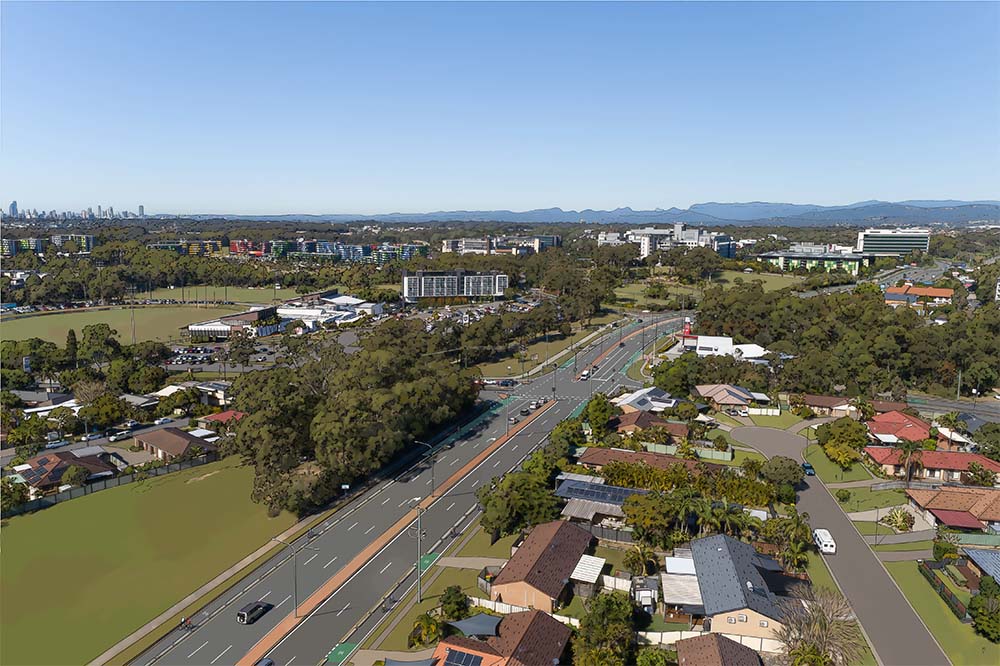 Artist impression of Olsen Avenue south bound. 