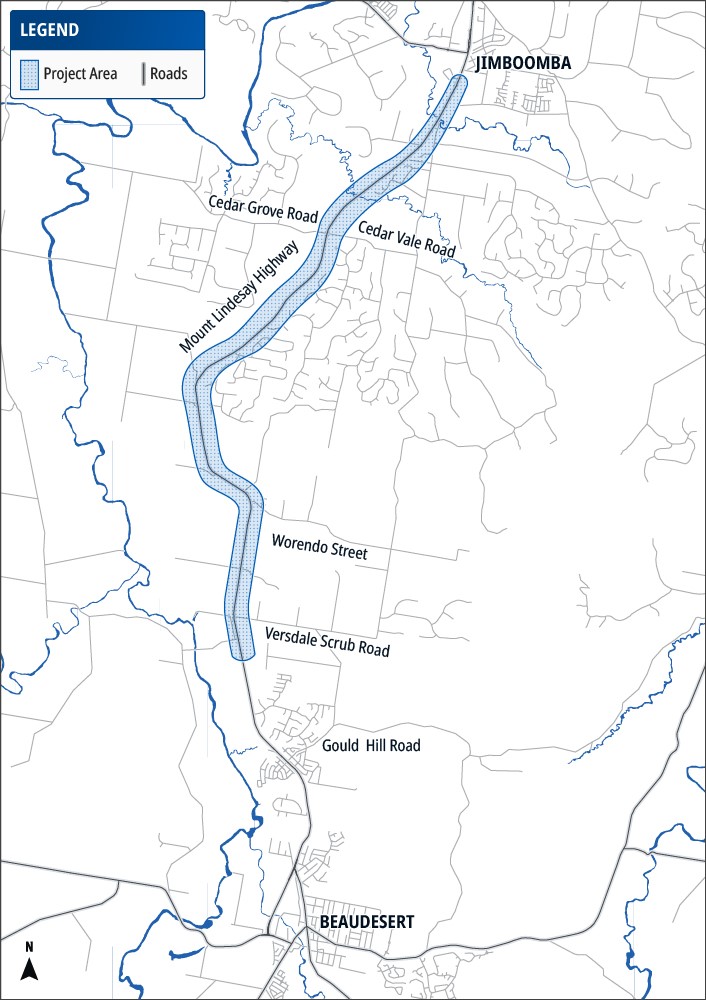 Mount Lindesay Highway Brisbane Beaudesert Jimboomba to Beaudesert project map